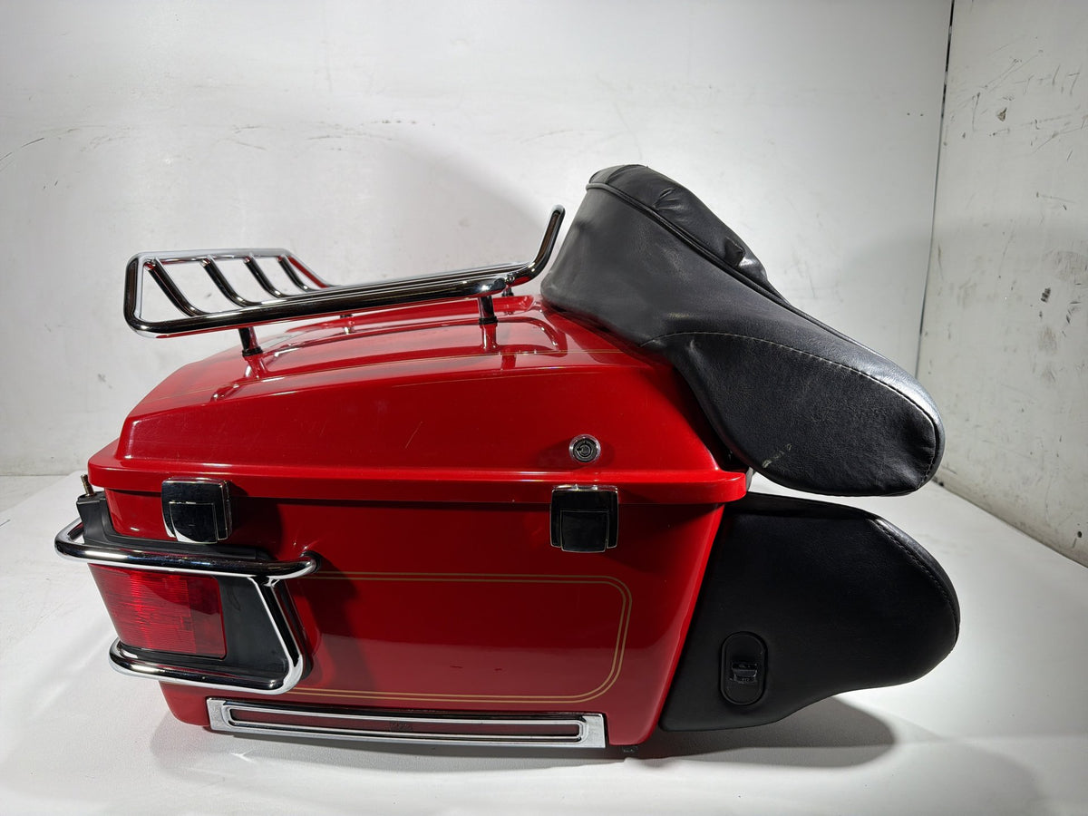 2004 Harley Electra Glide Touring Ultra OEM Pass Backrest Tour Pak Luggage NOKey