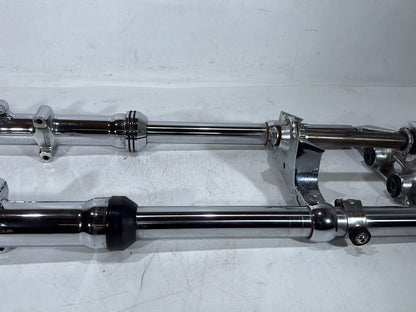 2000 Harley Dyna FXDWG Wide Glide OEM Front Triple Tree Set & LH RH Fork Legs Sliders