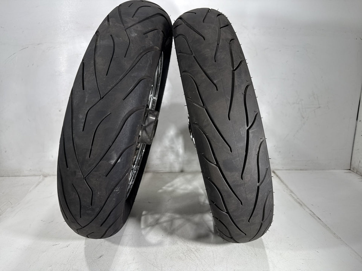 01 Harley Electra Glide Touring Classic OEM Front Rear Wheel Rim Tire Spoked 16"