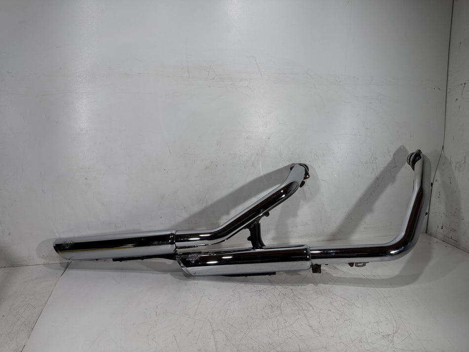 05 Harley Dyna Super Glide Custom OEM Exhaust Header Pipes Muffler Vance & Hines