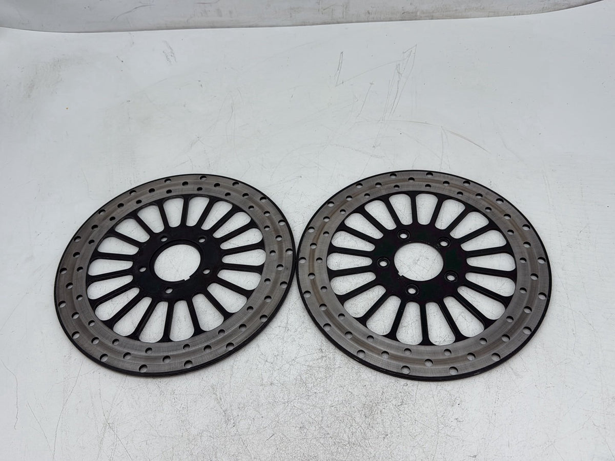2007 Harley Road King Touring FLHR OEM Front Brake Rotors Disc Pair