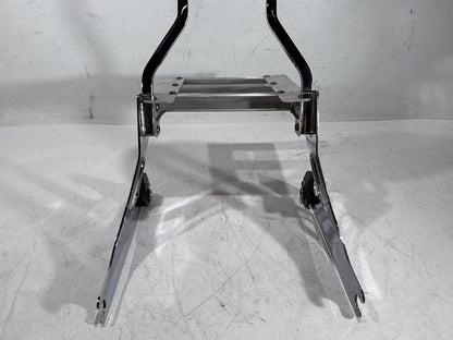 2008 Harley Dyna Fat Bob FXDF OEM Rear Sissy Bar w/ Backrest Cushion Pad