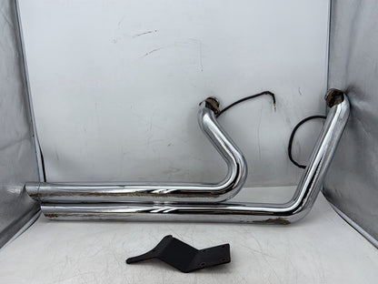 2010 Harley Dyna Fat Bob FXDF Exhaust Header Pipes Vance & Hines SCRATCHED