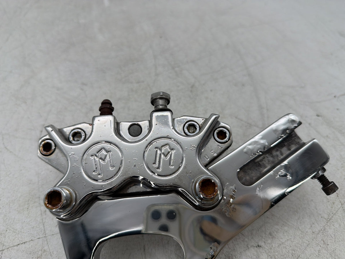 2002 Harley Dyna Wide Glide Rear Back Brake Caliper Bracket performance Peeling