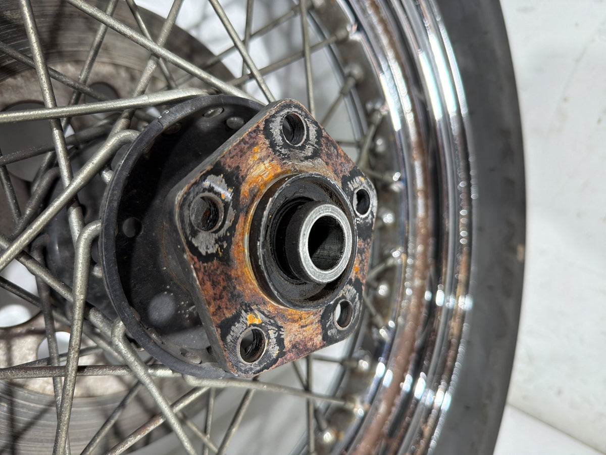 1991 Harley Sportster 883 Deluxe XLH883 Front Rear Wheel Rim Tire Spoked 16" 19"