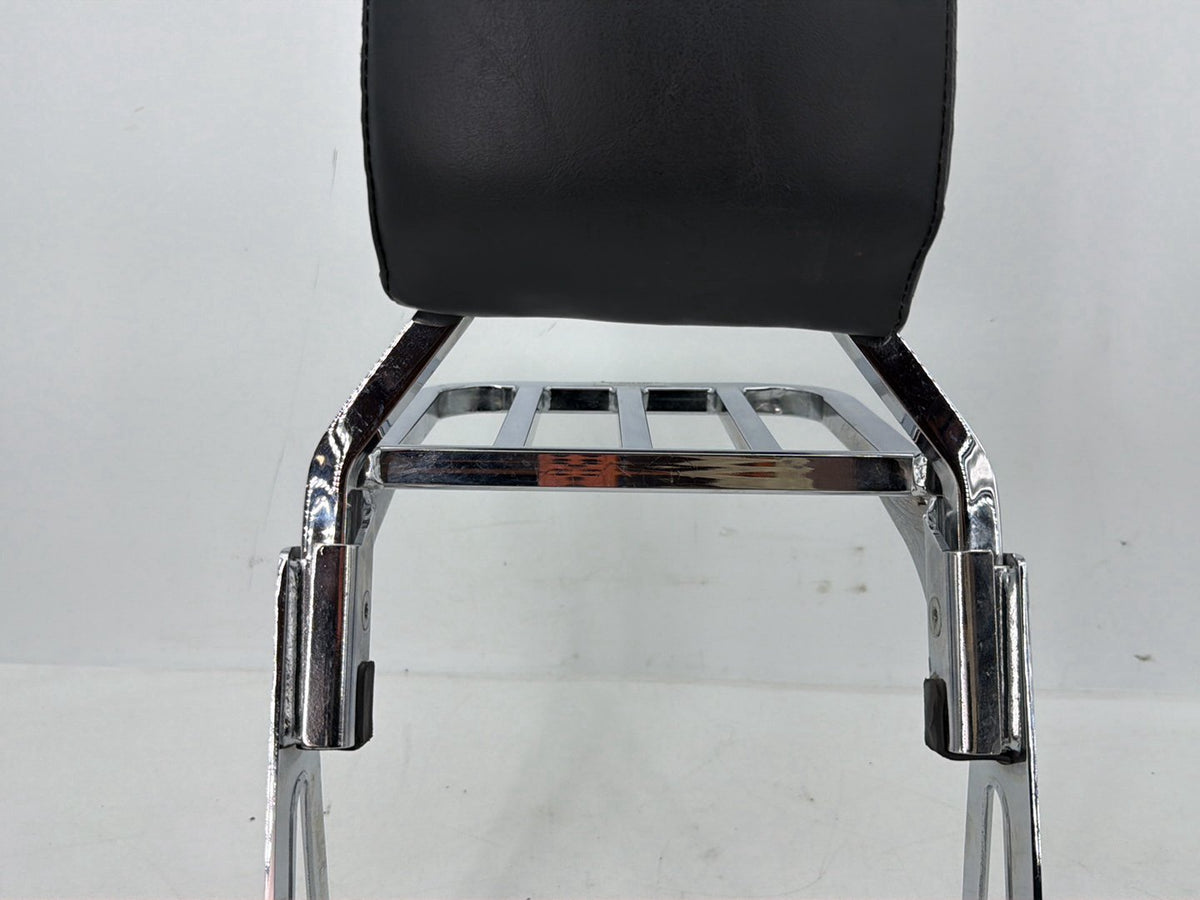 07 Harley Dyna Super Glide Custom Rear Sissy Bar & Backrest Cushion Pad * TORN *