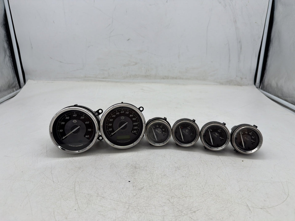 10 Harley Electra Glide Touring OEM Air Oil Volt Fuel Tacho Speedo Gauges 62K
