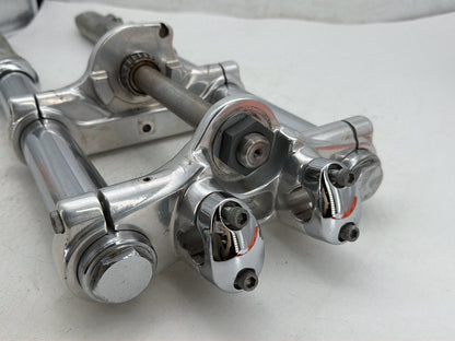 2009 Harley Dyna Street Bob FXDB OEM Front Triple Tree Set & LH RH Fork Legs Sliders
