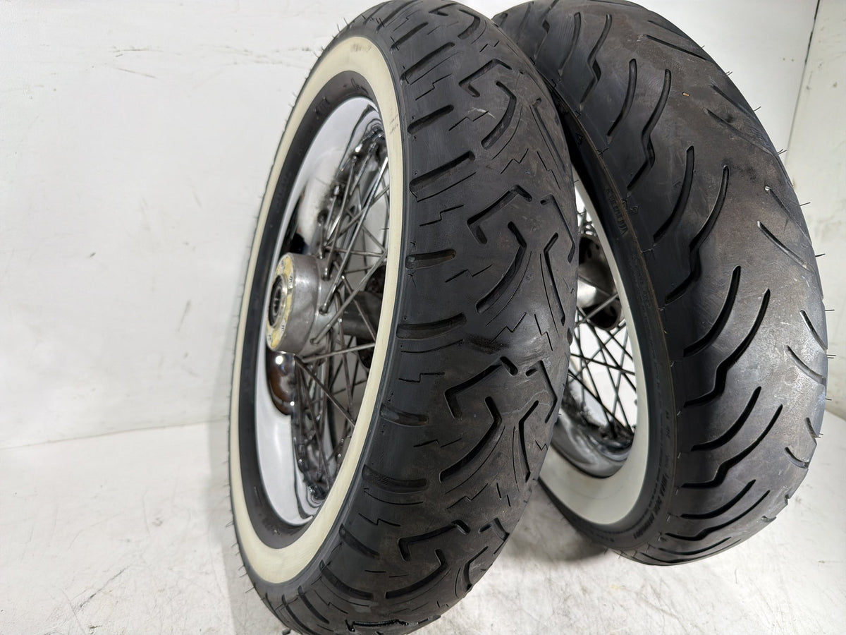 2004 Harley Electra Glide CVO Screamin OEM Front Rear Wheel Rim Tire Spoked 16"