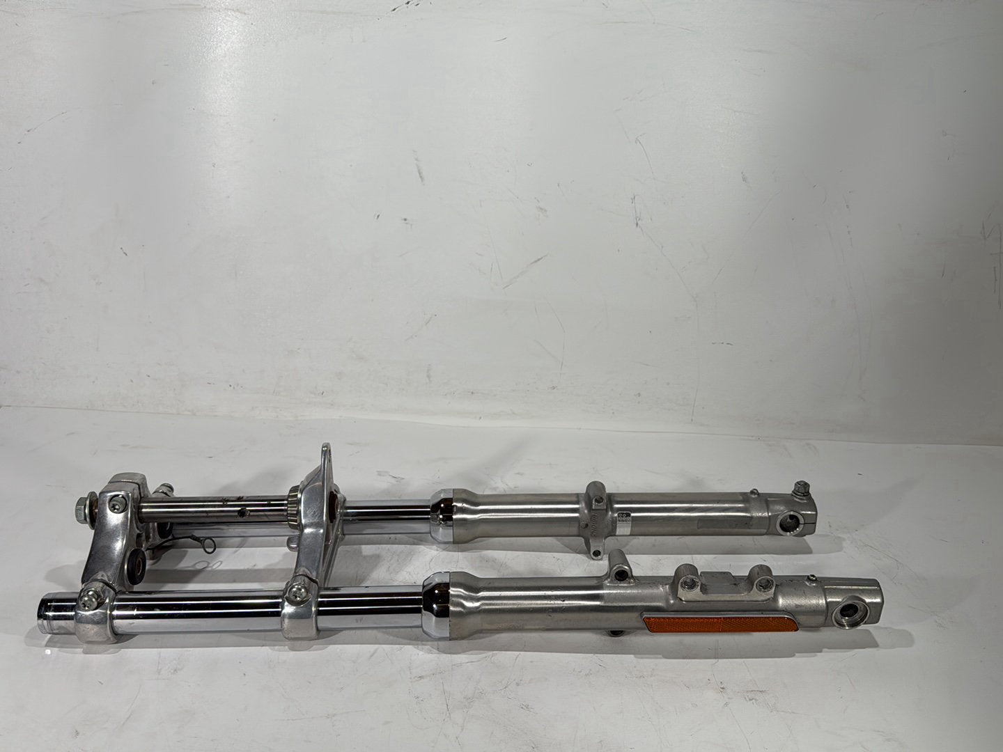 2001 Harley Sportster 883 Hugger XLH883 OEM Front Triple Tree Set & LH RH Fork Legs Sliders