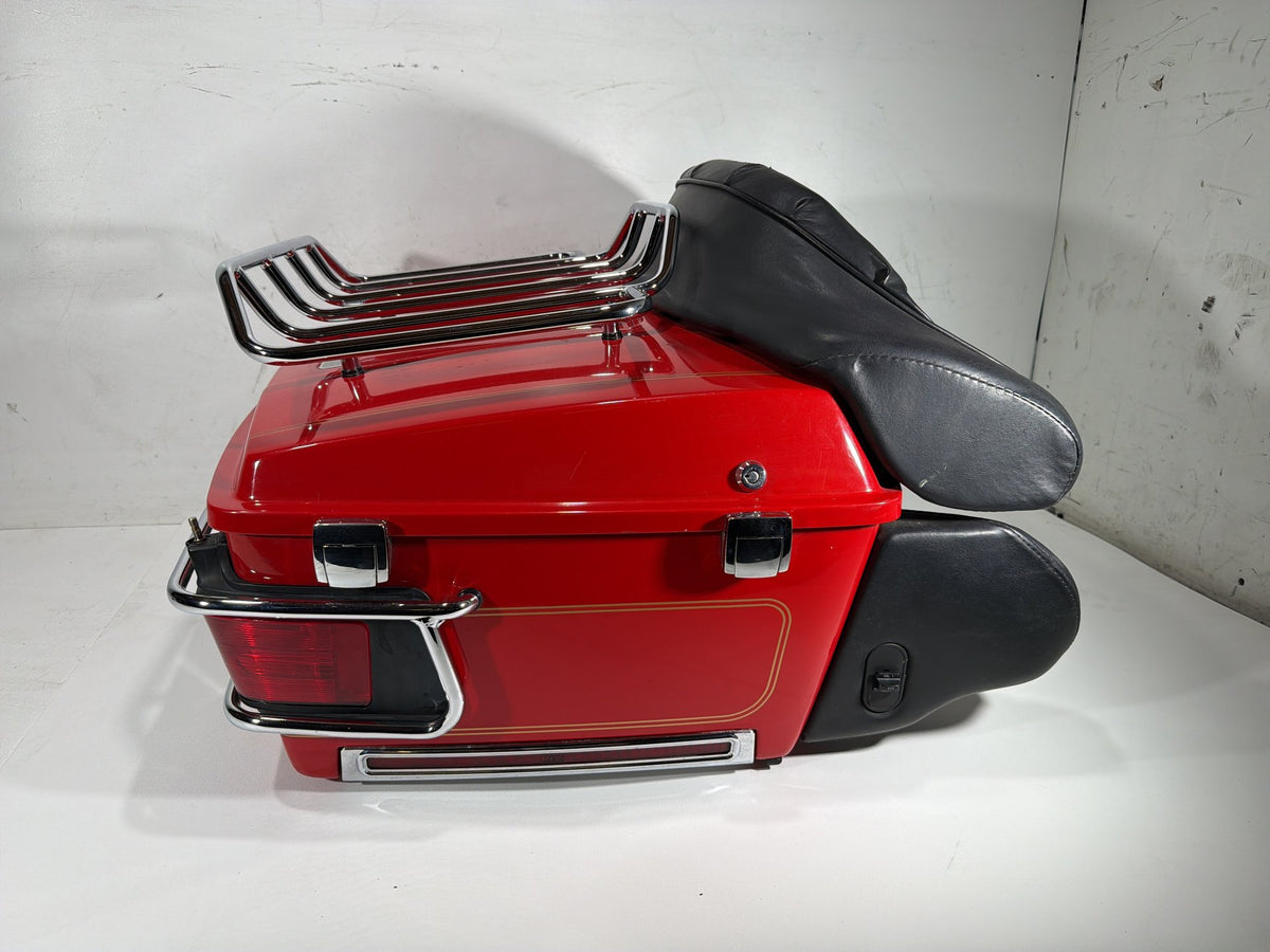 2004 Harley Electra Glide Touring Ultra OEM Pass Backrest Tour Pak Luggage NOKey