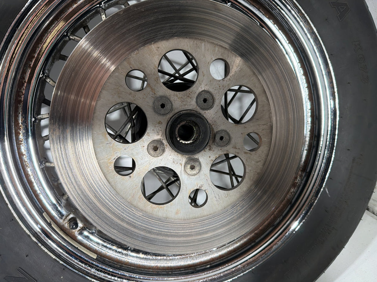 1991 Harley Sportster 883 Deluxe XLH883 Front Rear Wheel Rim Tire Spoked 16" 19"