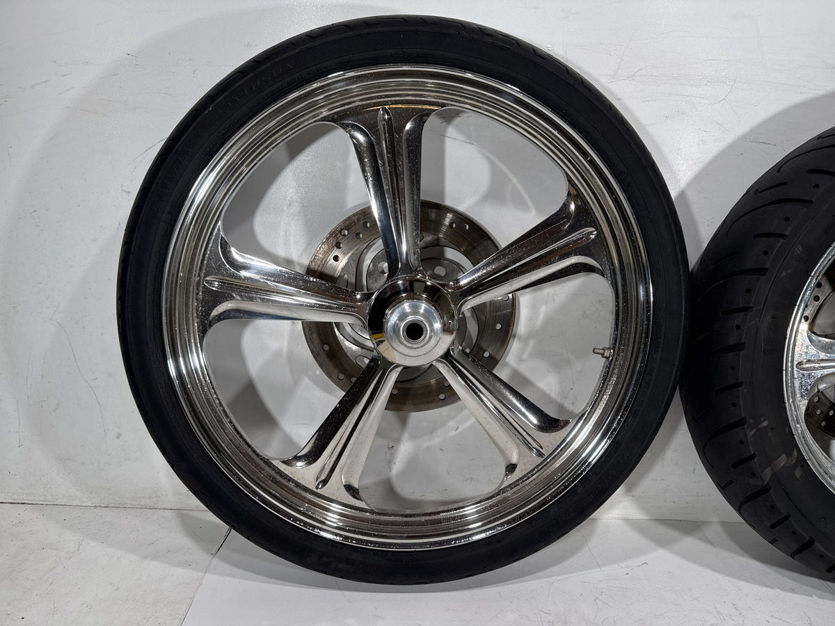 2001 Harley Softail Standard Front Rear Wheel Rim Tire MH90/21 130/90-16 16" 21"