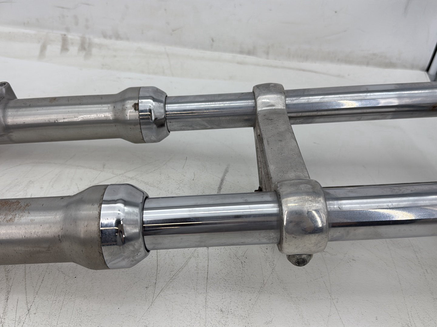2008 Harley Sportster XL883L OEM Front Triple Tree Set &amp; LH RH Fork Legs Sliders