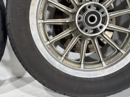 2004 Harley Dyna Super Glide FXDI OEM Front & Rear Wheel Rim Tire