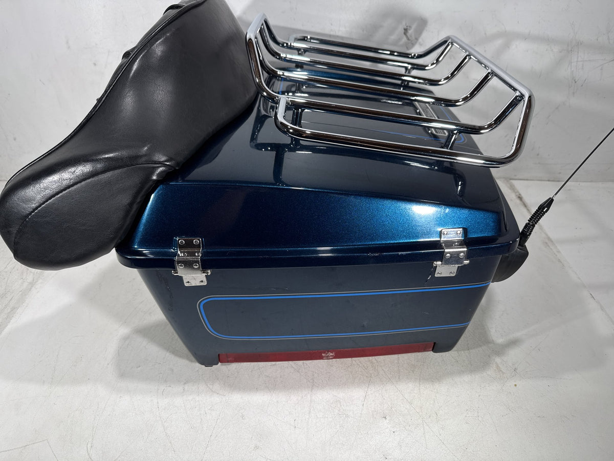 02 Harley Electra Glide Touring Classic OEM Pass Backrest Tour Pak Luggage NOKey