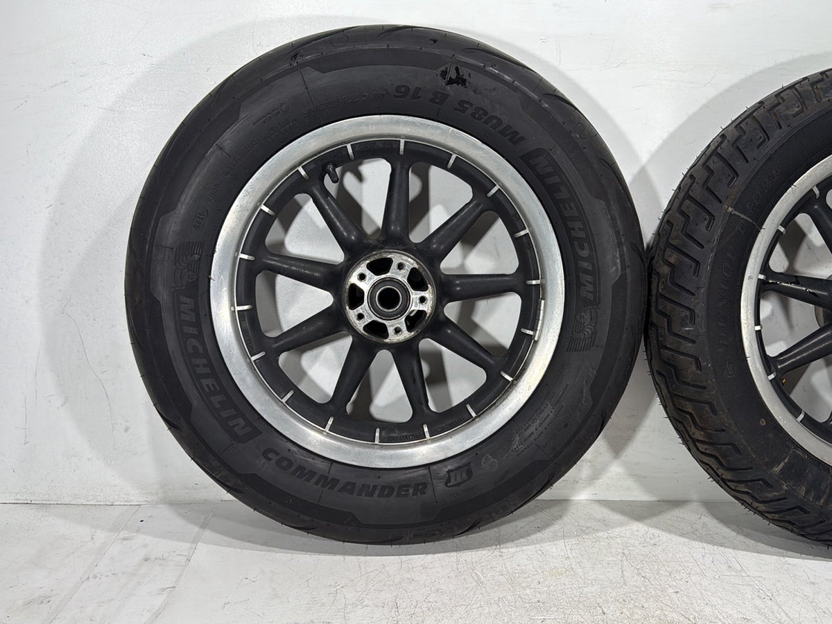 2005 Harley Road King Touring Police OEM Front & Rear Wheel Rim Tire 16"