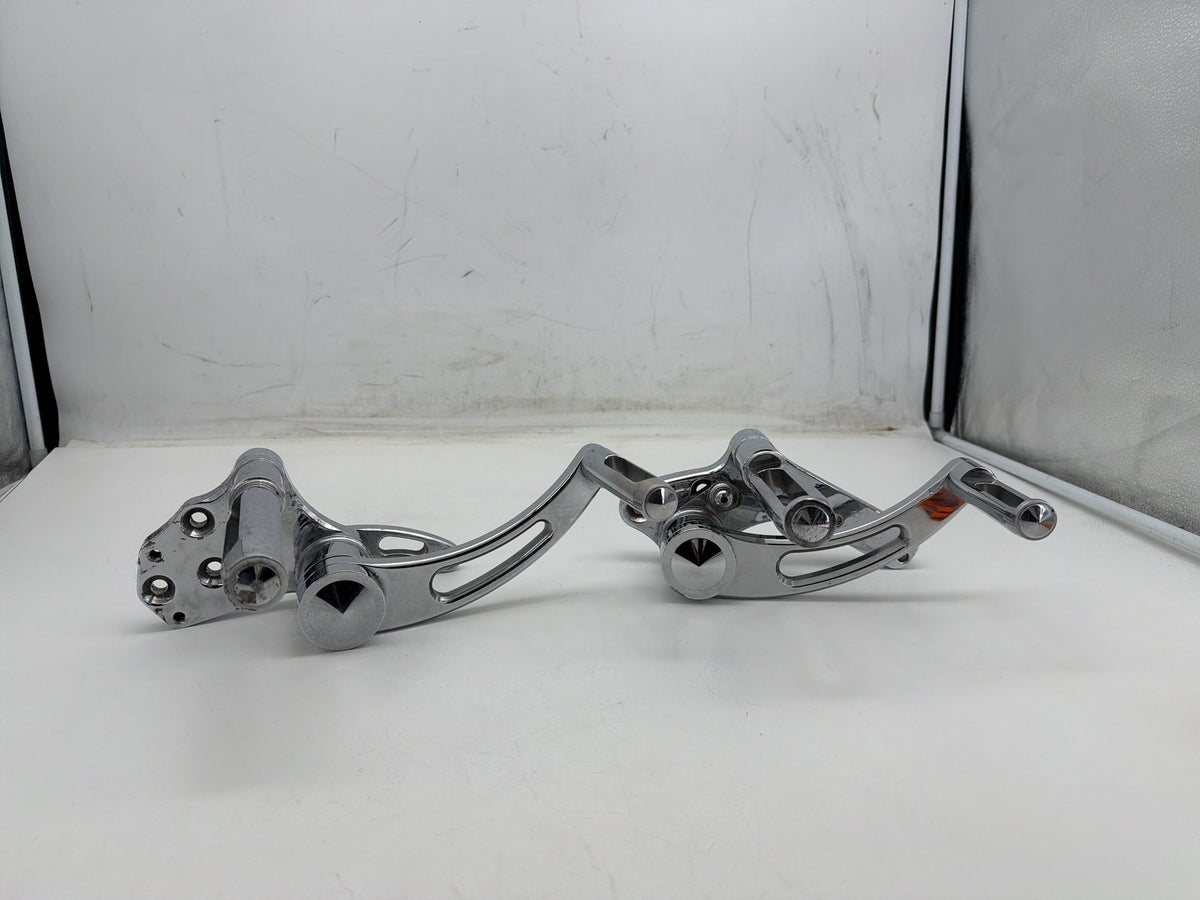 1994 Harley Softail Custom Left Right Foot Brake Control Pegs Kuryakyn Slotted