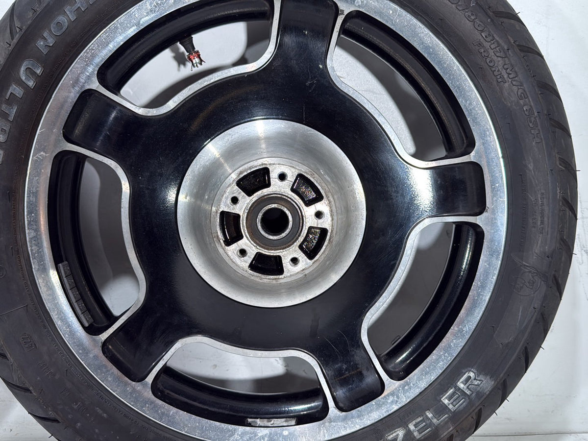 09 Harley Street Glide Touring OEM Front & Rear Wheel Rim Tire Airstrike 16" 17"
