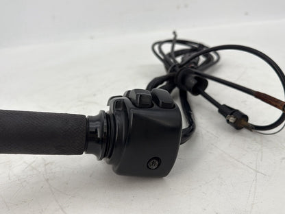 2007 - 2012 Harley-Davidson Touring Electra Glide Ultra Right Engine Start Kill Switches Controls w/ Hand Grip, Idle Throttle Cable Lines