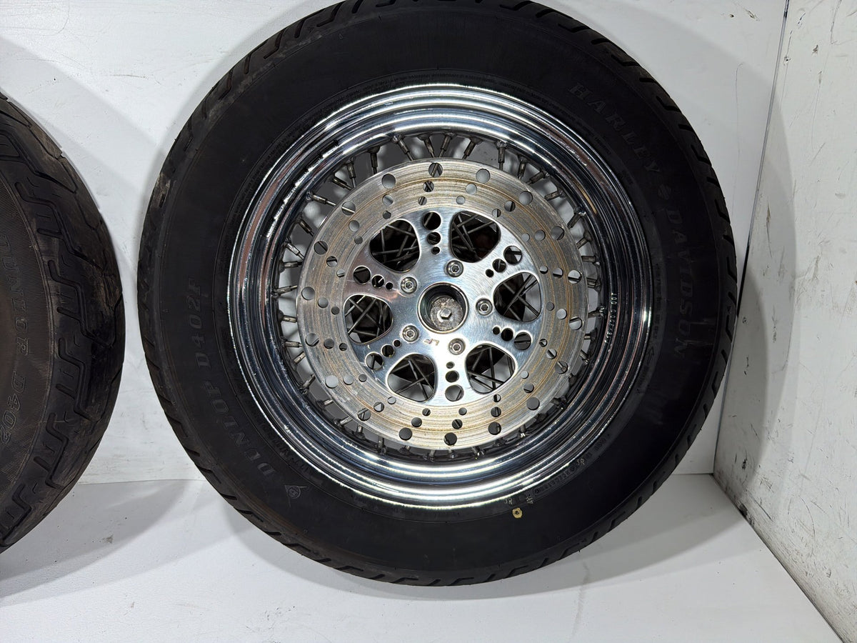 97 Harley Heritage Softail Classic Front Rear Wheel Rim Tire Spoked MT90B16 16"