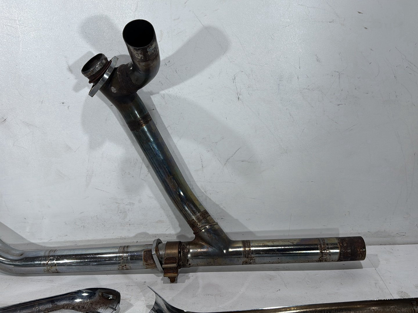 03 Harley Electra Glide Touring FLHTI OEM Exhaust Header Pipes Muffler SCRATCHED