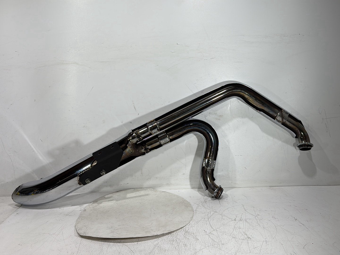 1991 Harley Heritage Softail Exhaust Header Pipe Muffler BENT 2-1