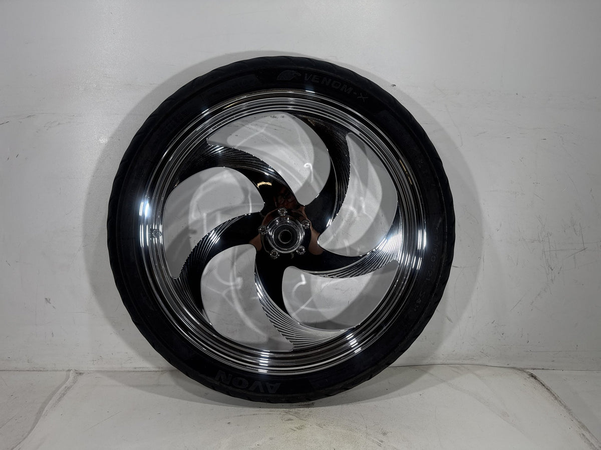 94 Harley Softail FXSTC Front Wheel Rim Tire Aftermarket Custom 90/90-21 54H 21"