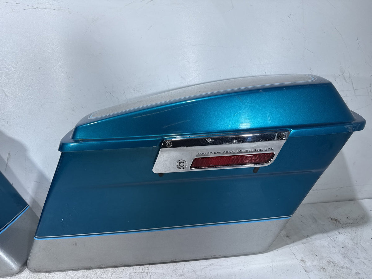 1995 Harley Electra Glide Touring FLHT OEM Left Right Saddlebags Luggage NOKey