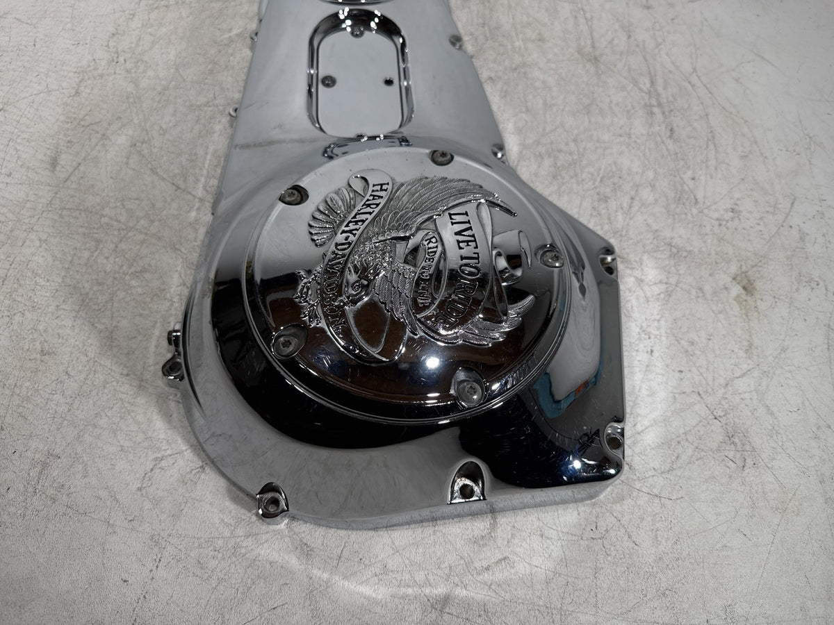 2001 Harley Fat Boy Softail FLSTF OEM Outer Primary Clutch Cover Scratched
