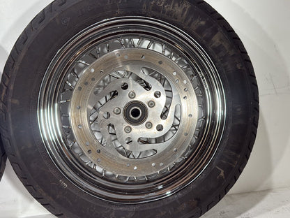 2006 Harley Softail FLSTCI Heritage Classic OEM Front Rear Wheel Rim Tire Spoked