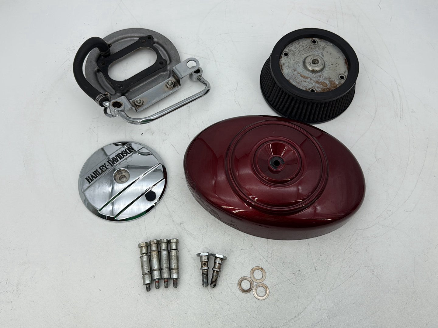 00 Harley Touring Electra Glide Classic OEM Air Filter Cleaner Backplate Cover