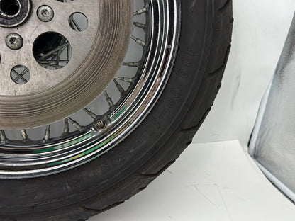 1993 Harley Sportster XLH883H Hugger 883 OEM Rear Wheel Rim Tire Spoked