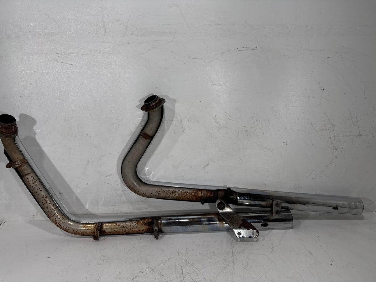 2001 Harley Softail Standard FXST Exhaust Header Pipes Muffler HOOKER Step Tuned