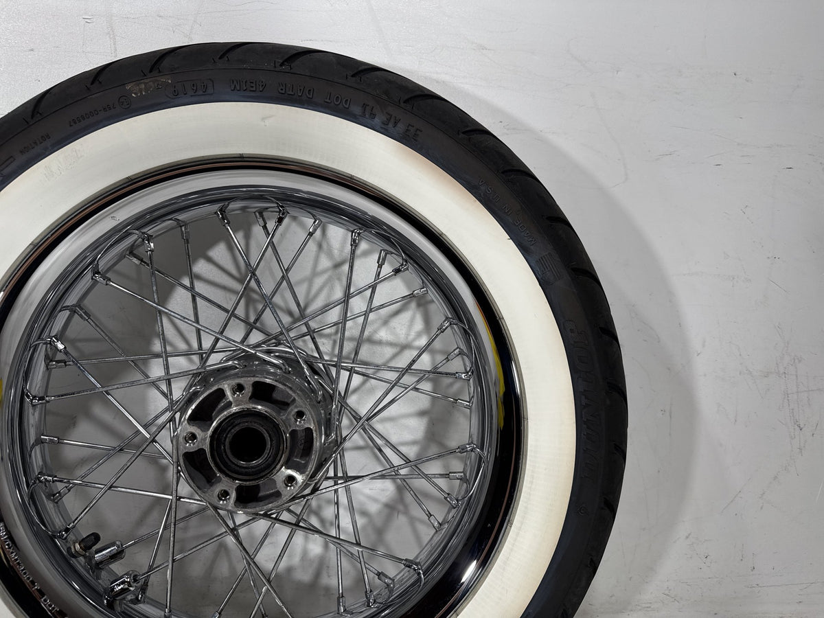 2011 Harley Softail Deluxe FLSTN OEM Front Wheel Rim Tire Spoked MT90B16 16"