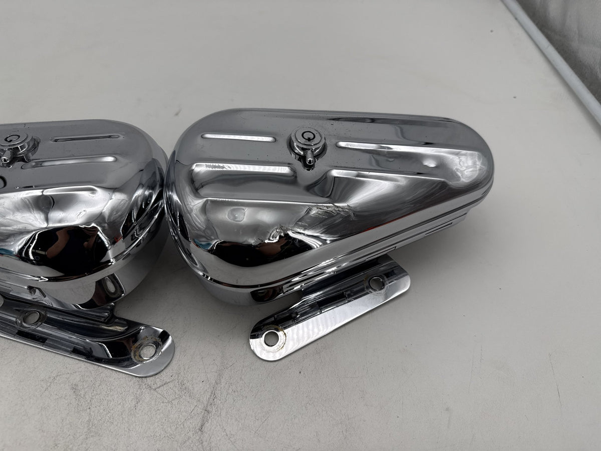 2008 Harley Softail Kidney Left Right Storage Media Compartment Glove Box NO Key