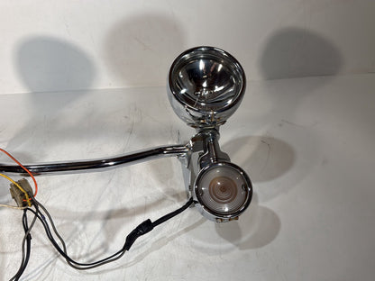 1984 - 1998 Harley-Davidson Touring Electra Glide Classic Front Turn Signal Indicators Aux Light Bar