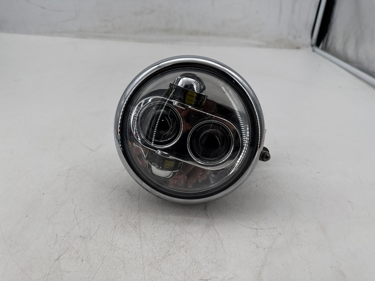 08 Harley Softail Custom FXSTC OEM Headlight Headlamp Head Lamp Light LED DENTED