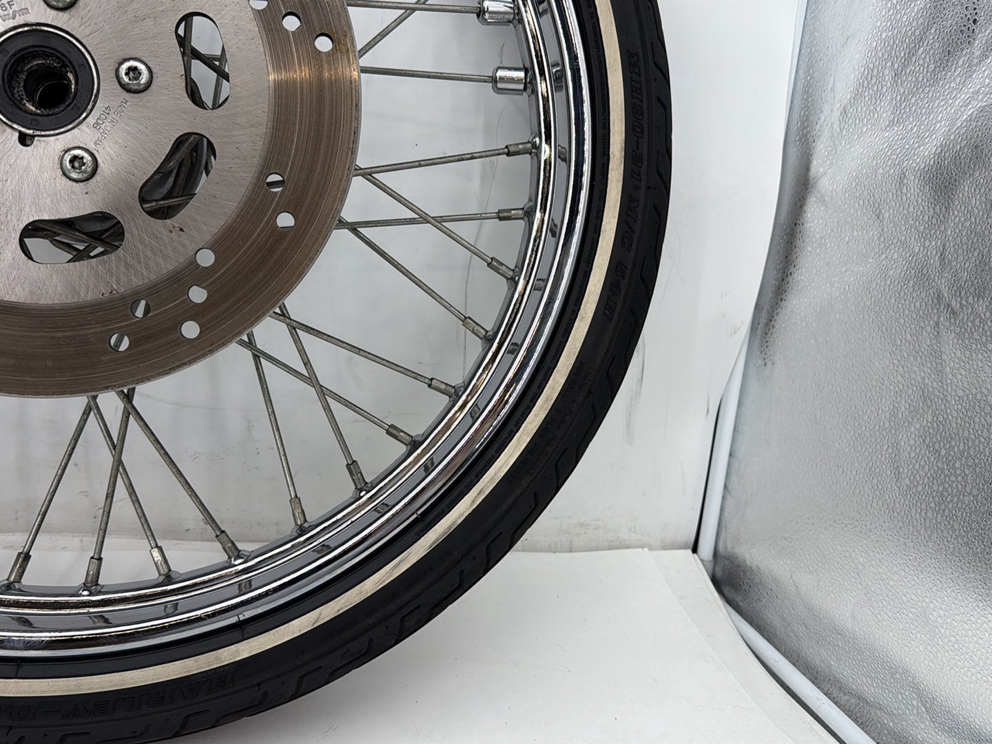 1997 Harley Softail Heritage Classic OEM Front Wheel Rim Tire Spoked MH90-21 21"