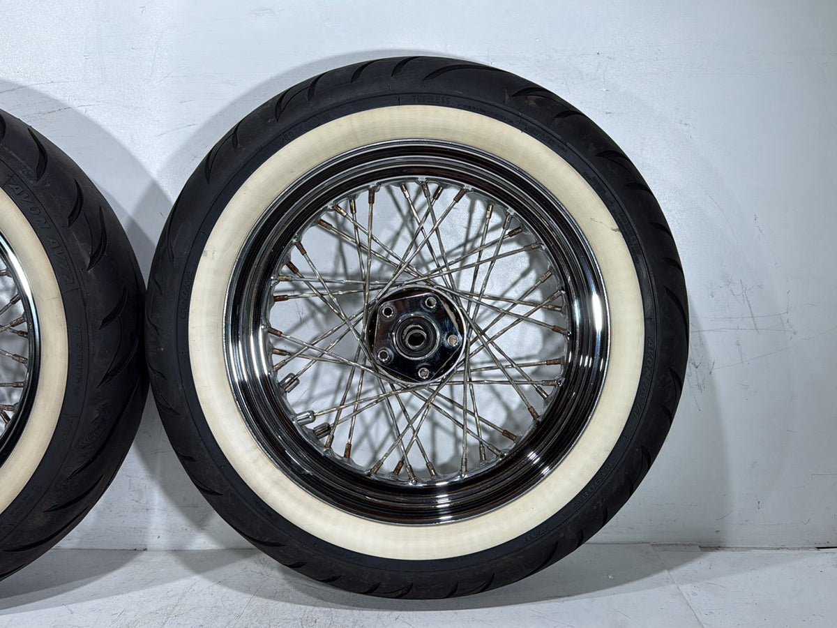 1990 Harley Electra Glide Touring Front Rear Wheel Rim Tire Spoked MT90B16 16"