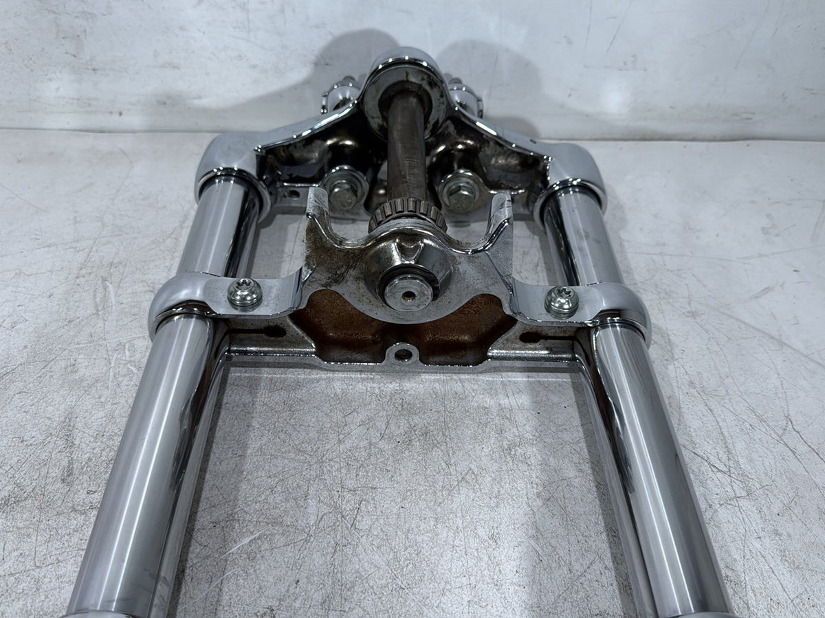 2003 Harley Softail Deuce FXSTD Front Triple Tree Set & LH RH Fork Legs Sliders