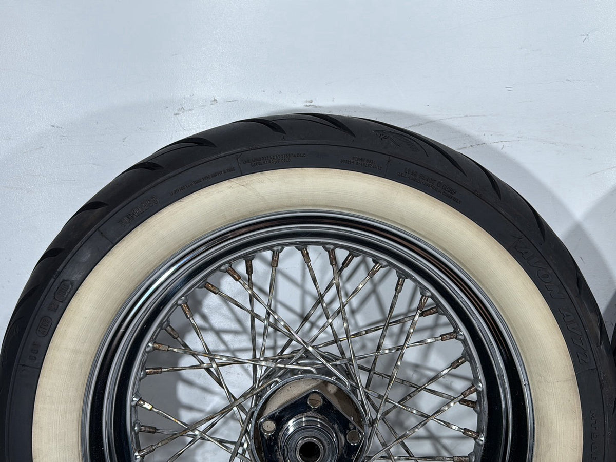 1990 Harley Electra Glide Touring Front Rear Wheel Rim Tire Spoked MT90B16 16"