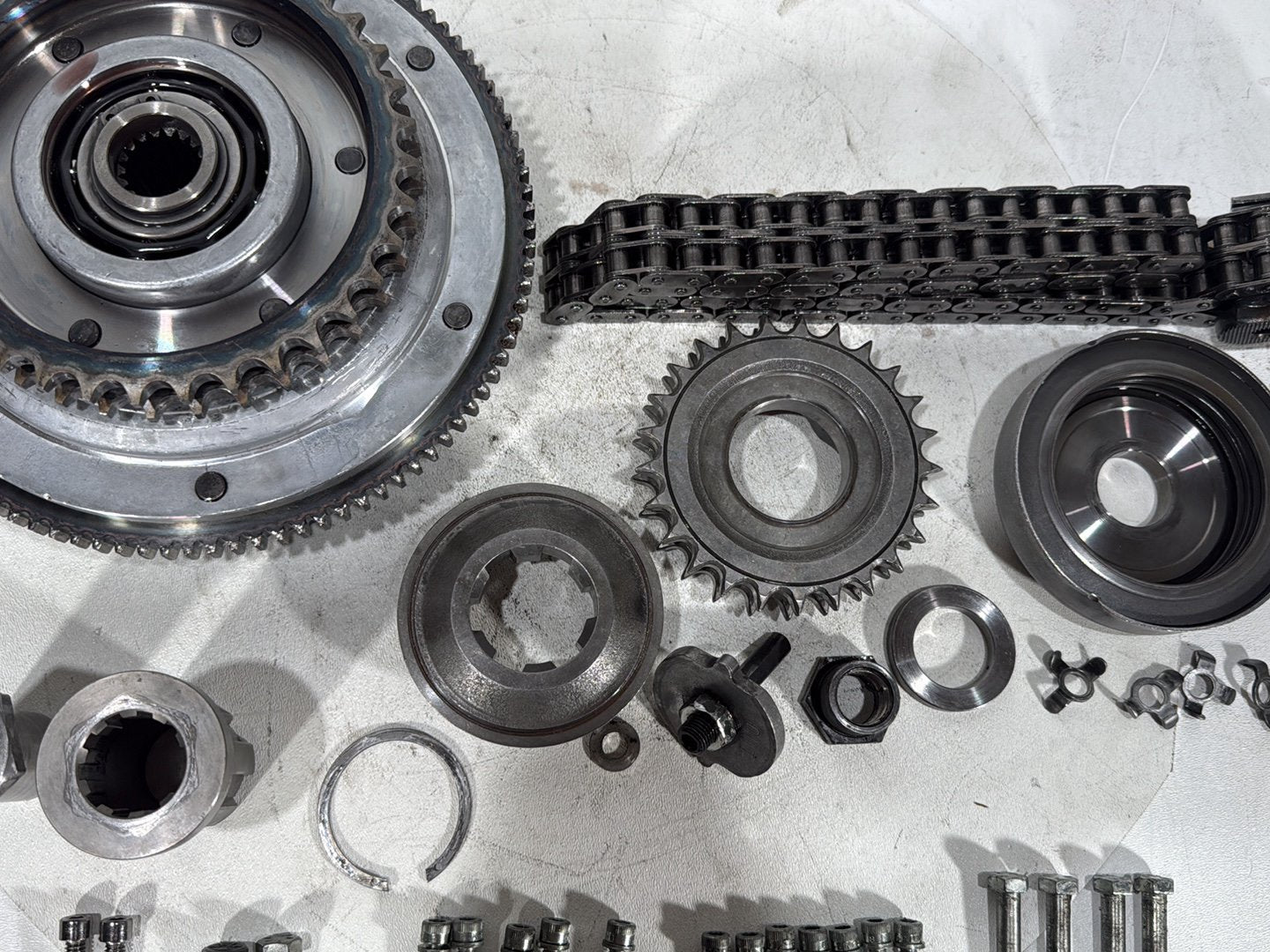 1997 Harley Softail Fat Boy FLSTF OEM Clutch Basket Chain Tensioner Kit 37707-94