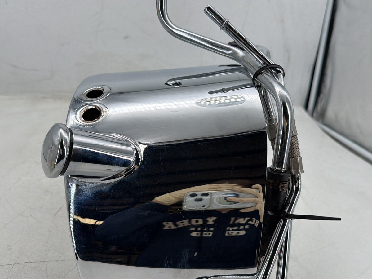 2005 Harley Softail Fat Boy FLSTF OEM Oil Tank Reservoir Bottle Canister & Dipstick