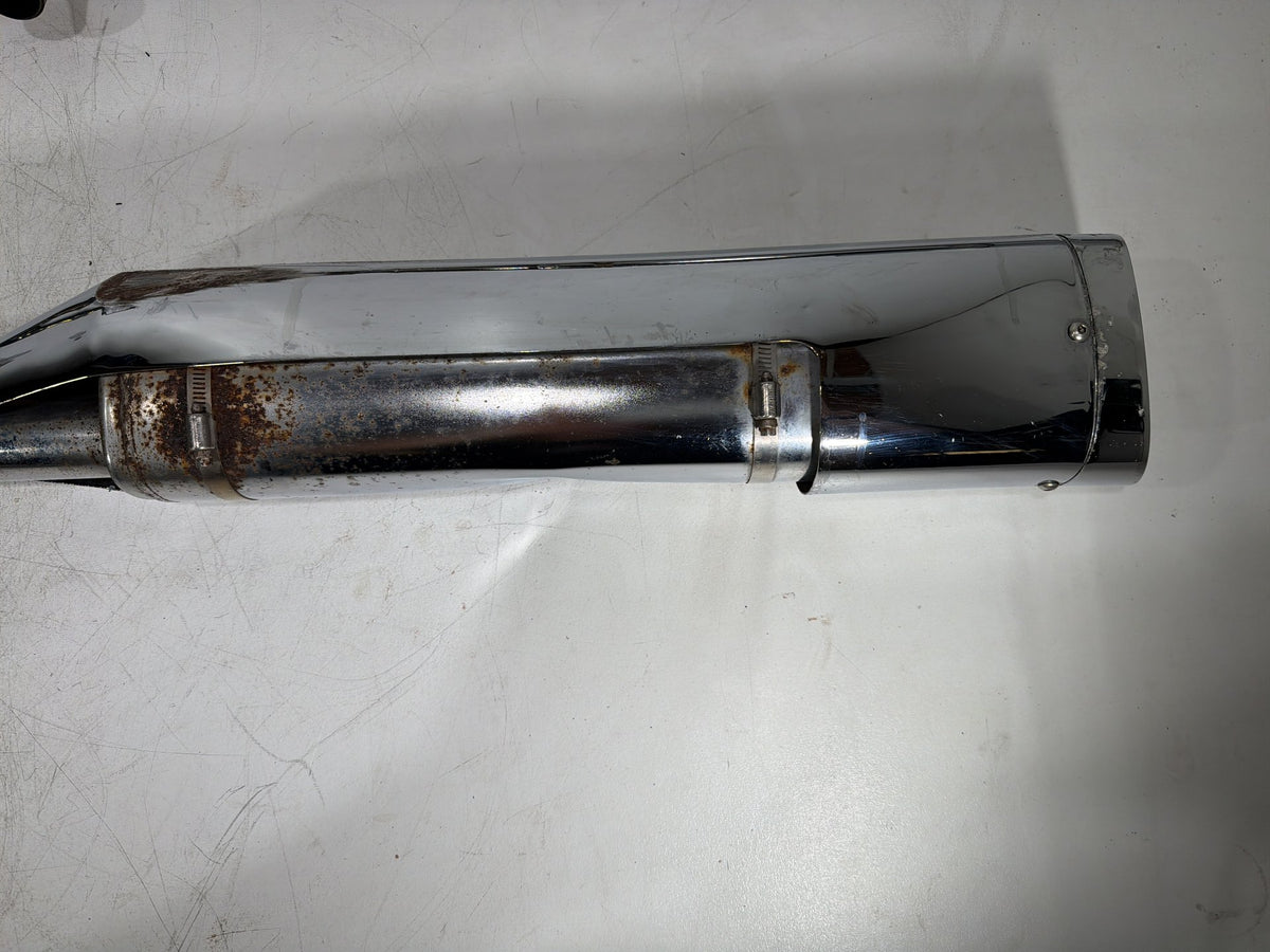09 Harley Street Glide Touring Exhaust Header Pipes Muffler BENT SCRATCHED