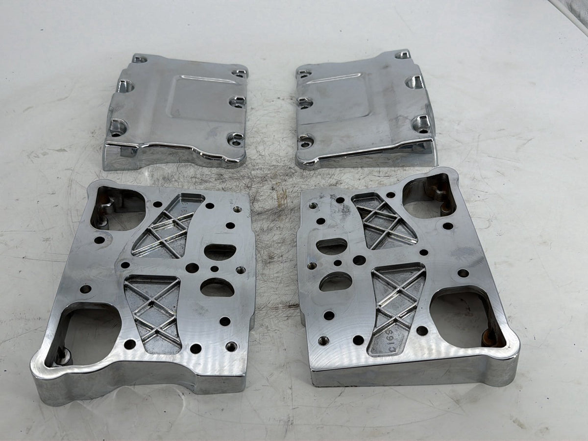15 Harley Electra Glide Touring Ultra Low OEM Twin Cam Top Rocker Covers Chrome