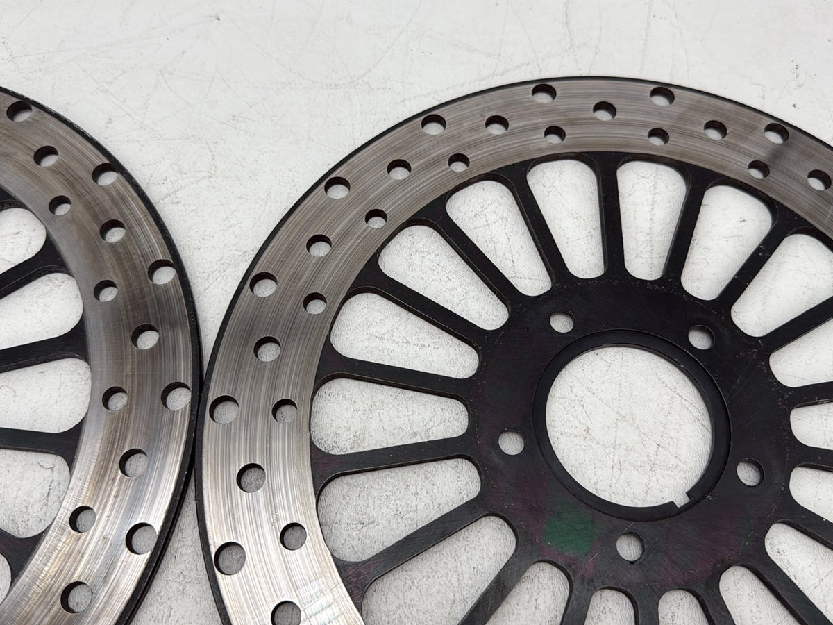 2007 Harley Road King Touring FLHR OEM Front Brake Rotors Disc Pair