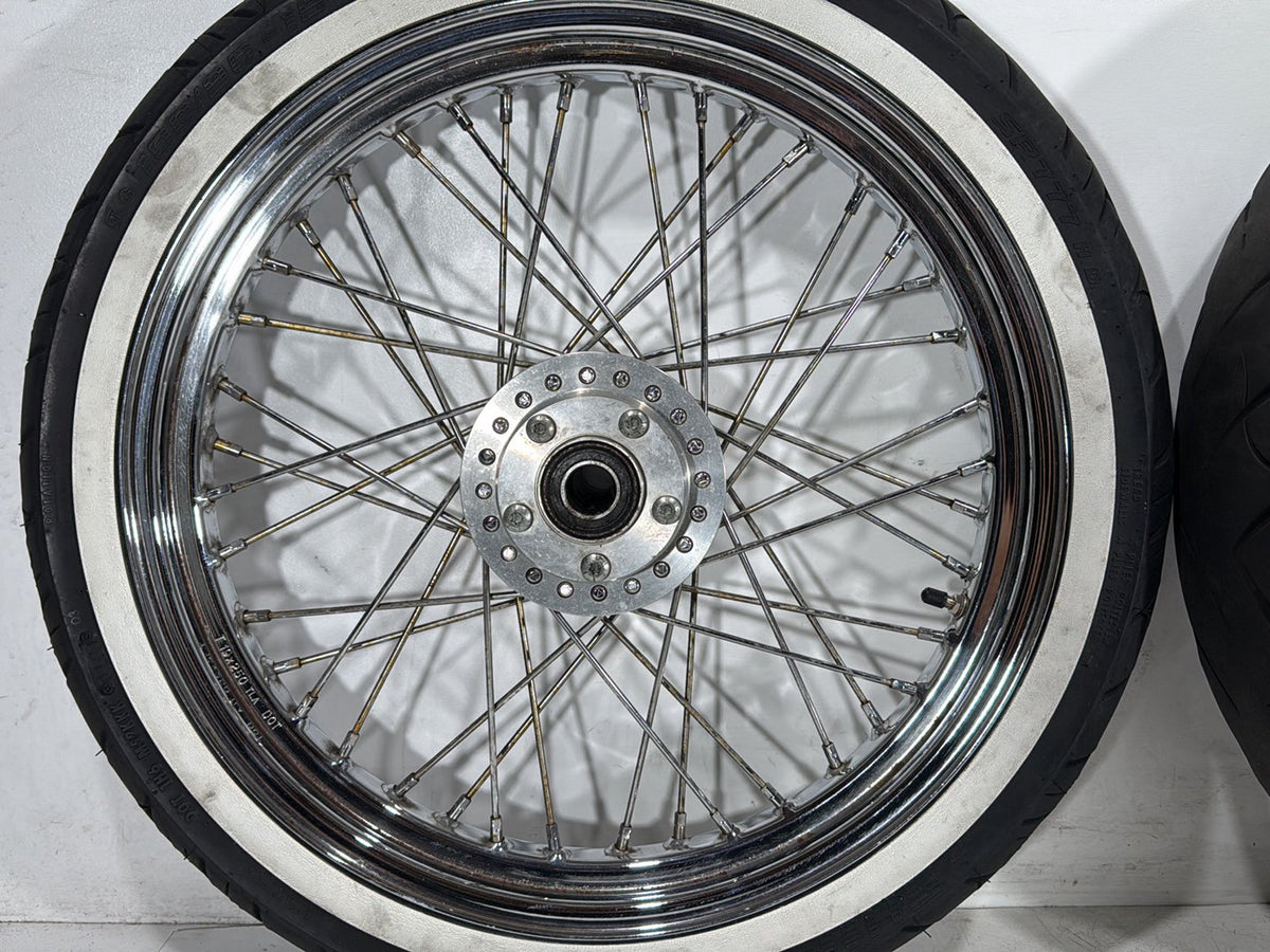 2007 Harley Dyna Street Bob FXDB OEM Front Rear Wheel Rim Tire Spoked
