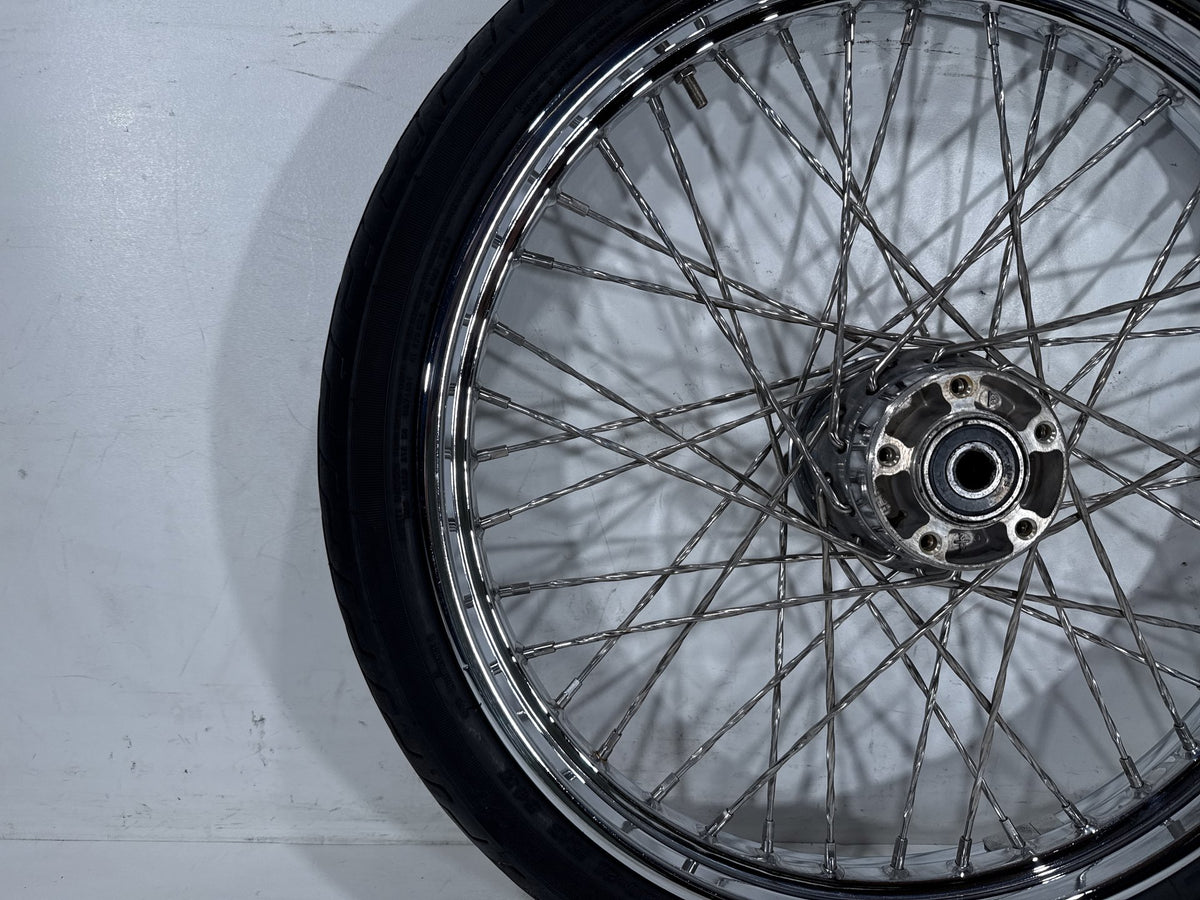 2003 Harley Softail Deuce FXSTDI OEM Front Wheel Rim Tire Spoked 90/80-21 21"