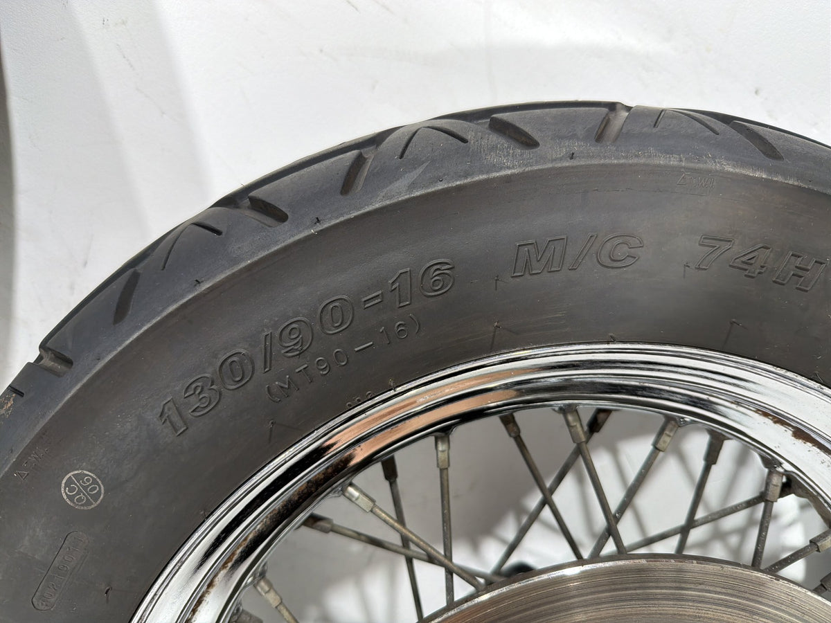 1991 Harley Sportster 883 Deluxe XLH883 Front Rear Wheel Rim Tire Spoked 16" 19"